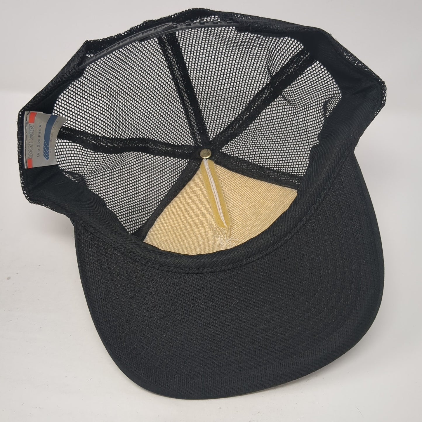 Frank Wood Trucking Snapback Rope Trucker Hat Black One Size Mesh Back