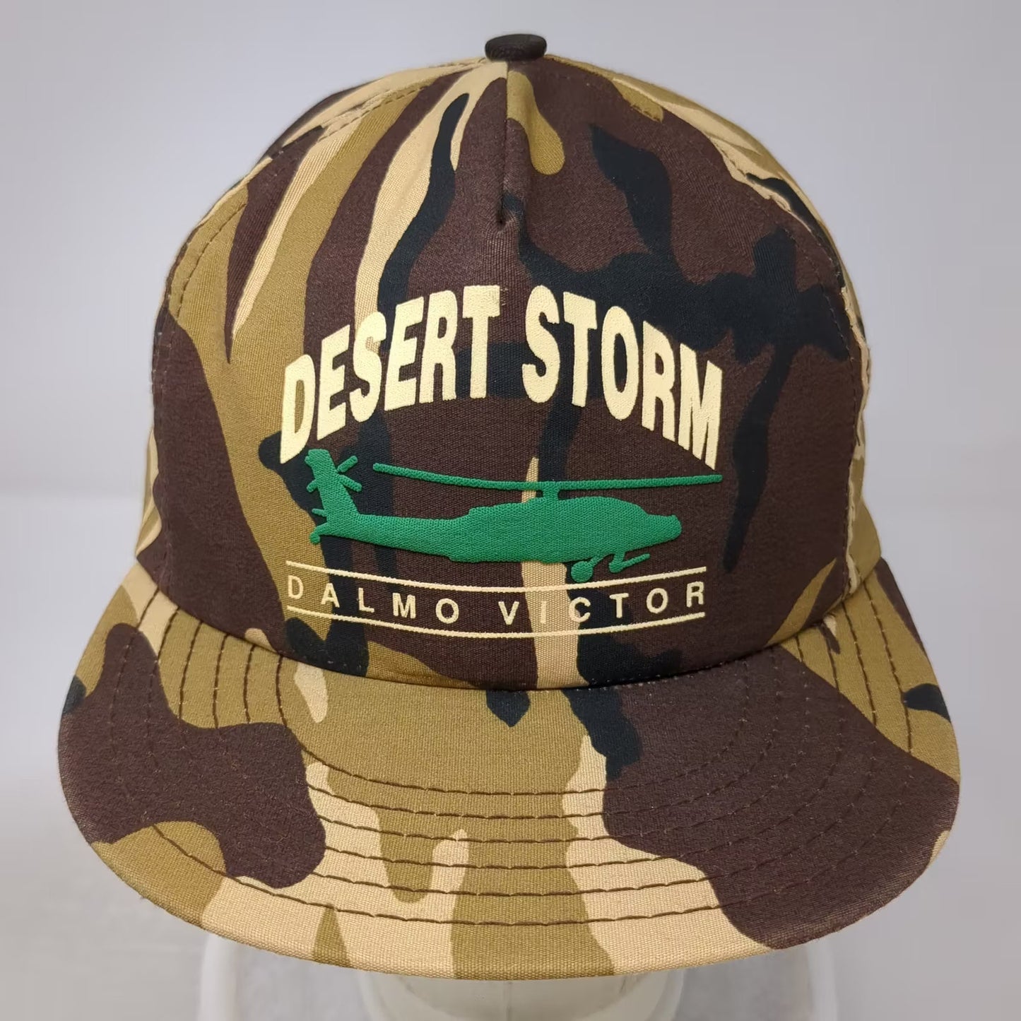 Geiger Bros 5 Panel Brown Green Camo One Size Hat Desert Storm Dalmo Victor USA