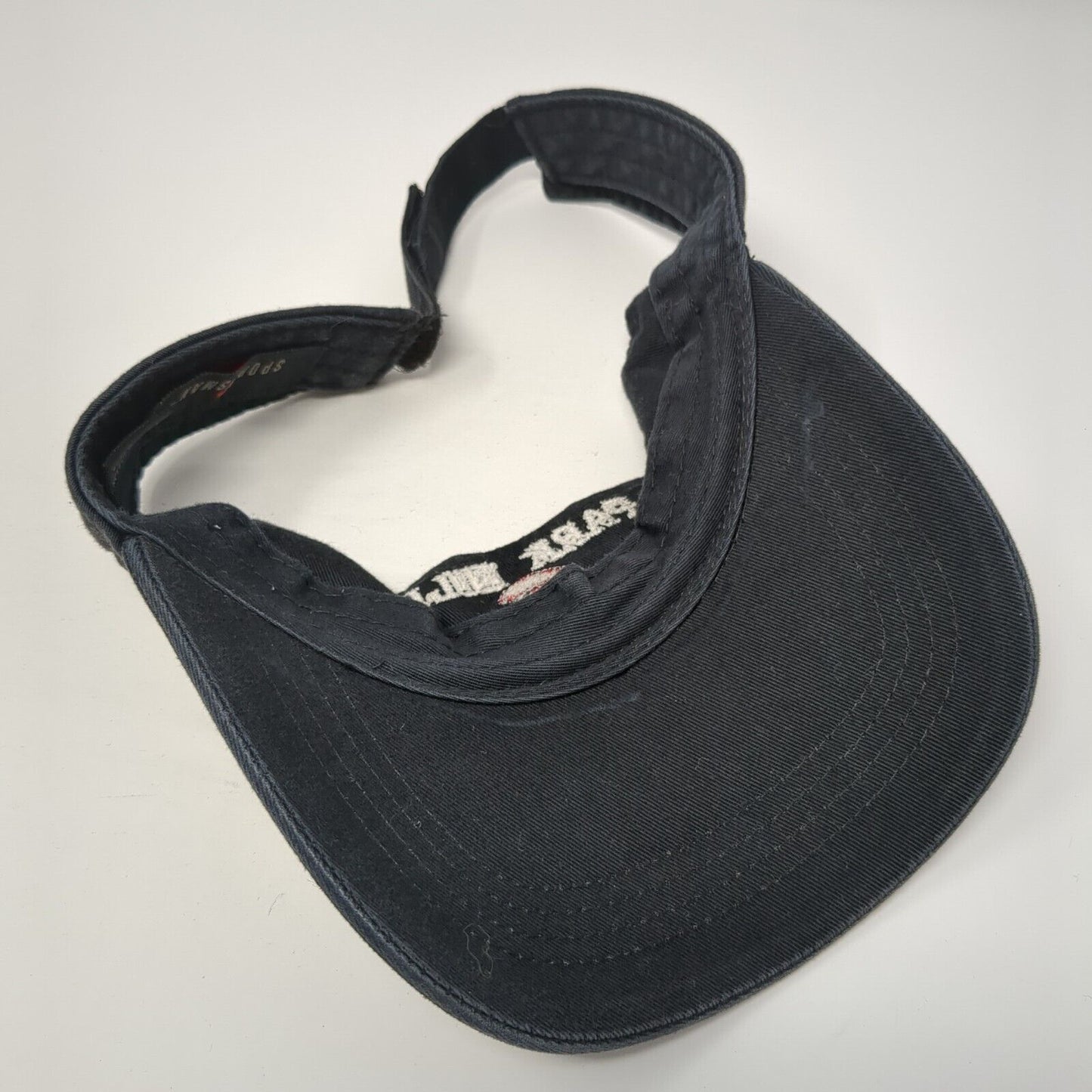 Park Hill Strapback Sun Visor Hat Black OS Adjustable Embroidered Sportsman