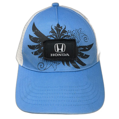 K-Products Baseball Cap Blue OSFM Mesh Back Strapback Honda Patch Graphic Hat