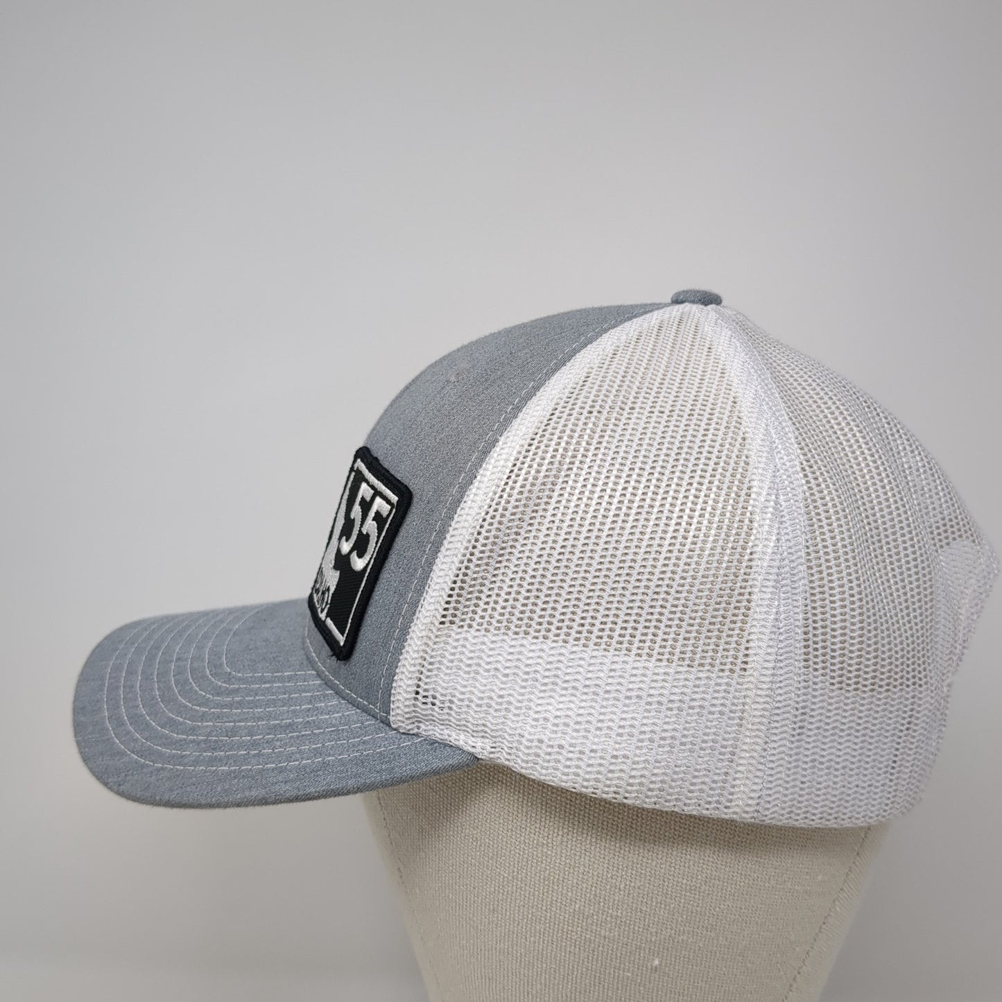 Idaho 55 Snapback Trucker Hat Gray One Size Mesh Back Richardson