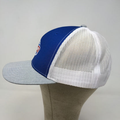Richardson Men's Snapback Mesh Back Hat Blue Gray Embroidered Utility Logo