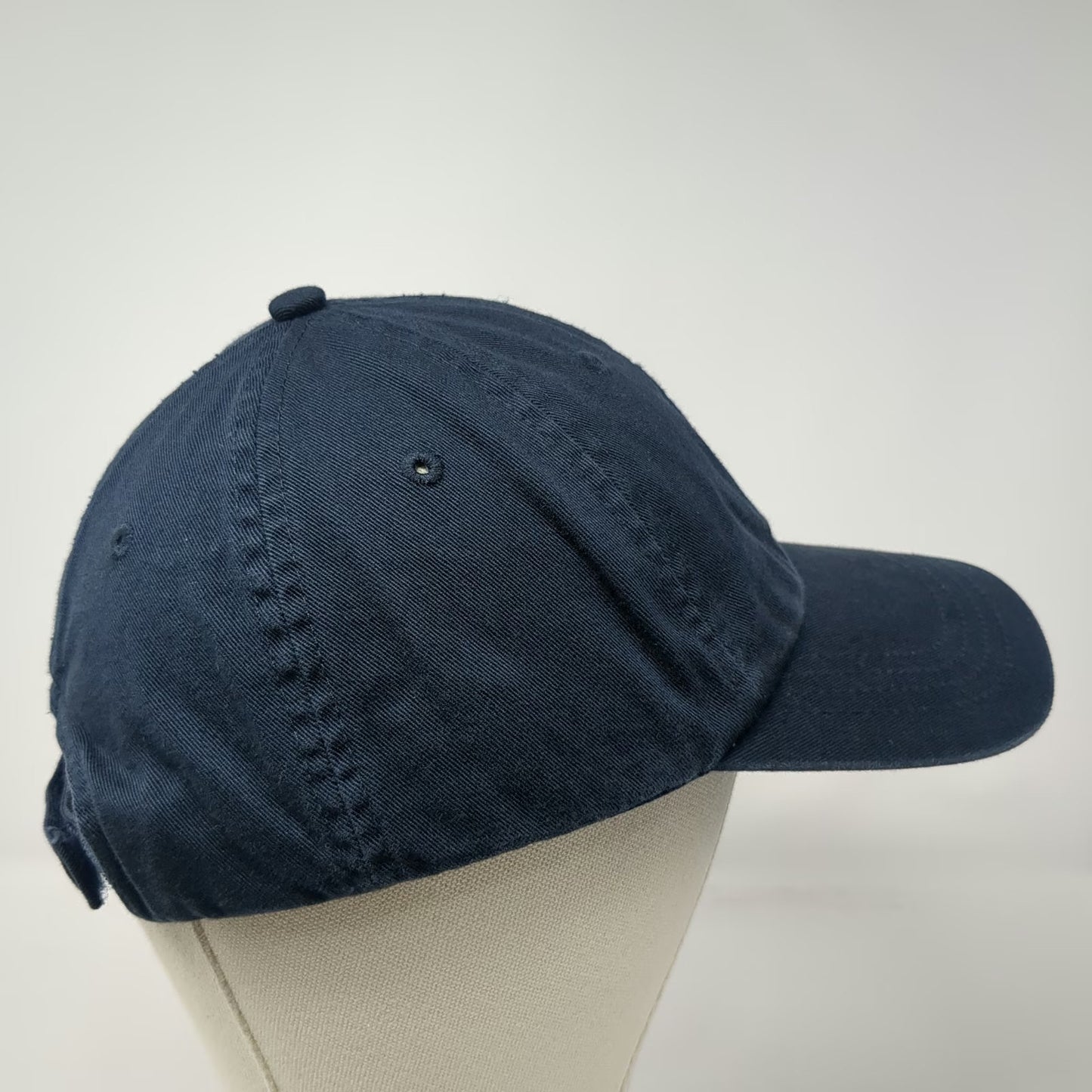 UltraClub Baseball Cap Blue One Size Adjustable Strapback 100% Cotton Hat