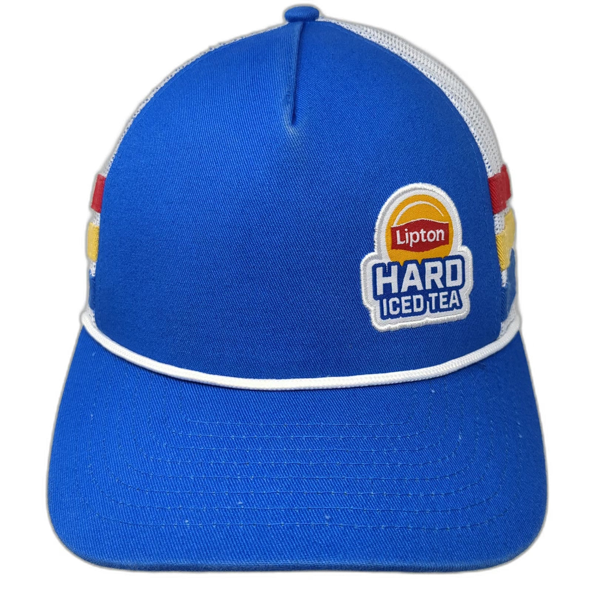 Lipton Hard Iced Tea Blue Trucker Hat One Size Mesh Snapback Side Stripes Rope