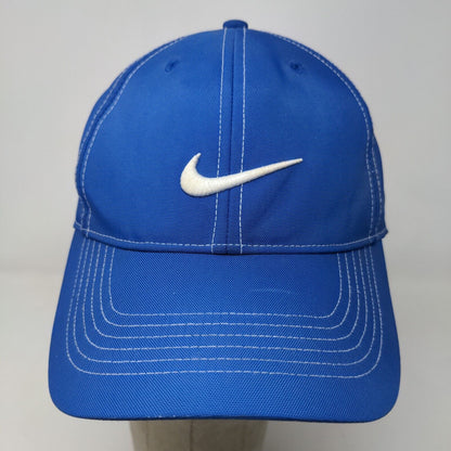 Nike Golf Men's Strapback Hat Blue OSFA Embroidered Swoosh Logo Polyester