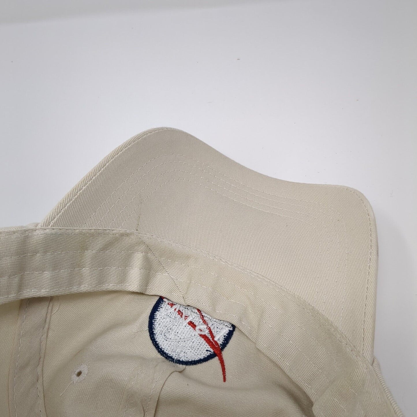 NASA Slideback Hat Tan One Size Adjustable Embroidered Prairie Mountain Cotton