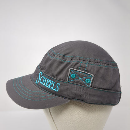 Scheels Slideback Cadet Army Hat Gray One Size Embroidered Outdoor Cap
