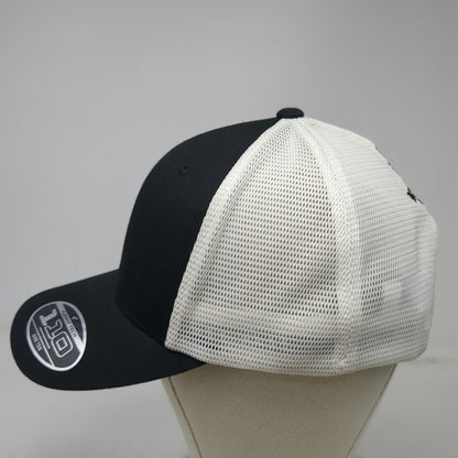 Port Authority Trucker Hat Black One Size Northwest Safety UC Flag Mesh Snapback