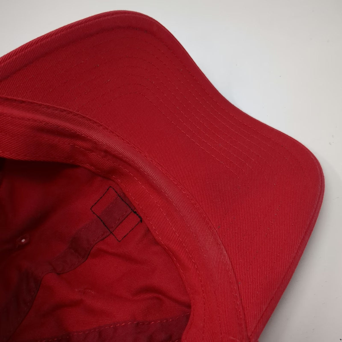 American Needle Baseball Cap Red One Size Whitetail Resort Patch Slideback Hat