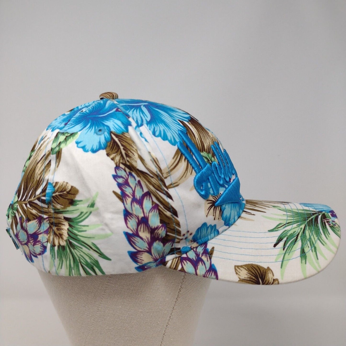 Hollywood Strapback Hat Multicolor OSFA Floral Hawaiian Embroidered