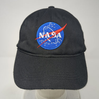 NASA Strapback Hat Black XL Adjustable Embroidered Spirit Vent Holes