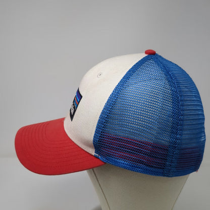 Patagonia Trucker Hat White Red Blue One Size Mesh Snapback Fitz Roy Mountain