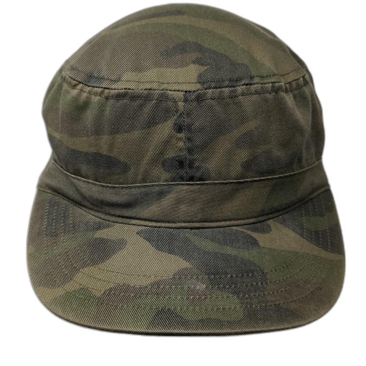 Army Cap Green Woodland Camo Flat Top One Size Hat Military Style Patrol Cadet