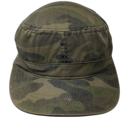 Army Cap Green Woodland Camo Flat Top One Size Hat Military Style Patrol Cadet