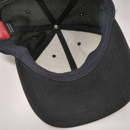 PUMA Strapback Mesh Back Hat Black One Size Solid Adjustable 6 Panel