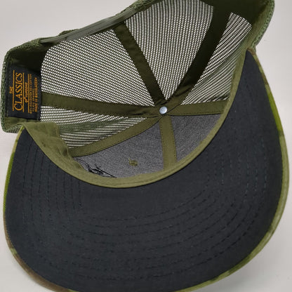 Yupoong Mac Tools Green Camo Trucker Hat One Size Snapback Mesh Adjustable Cap