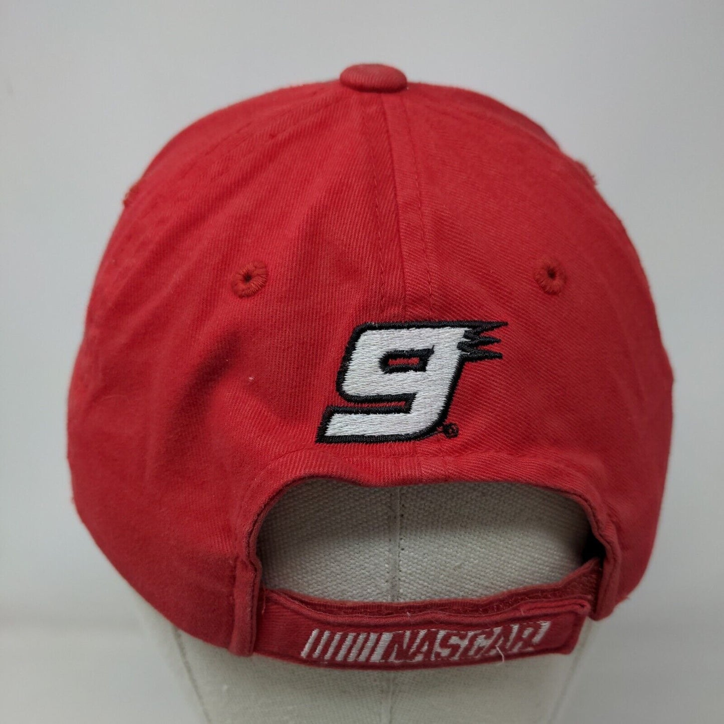 Bud King Of Beers Strapback Hat Red One Size Embroidered NASCAR 9