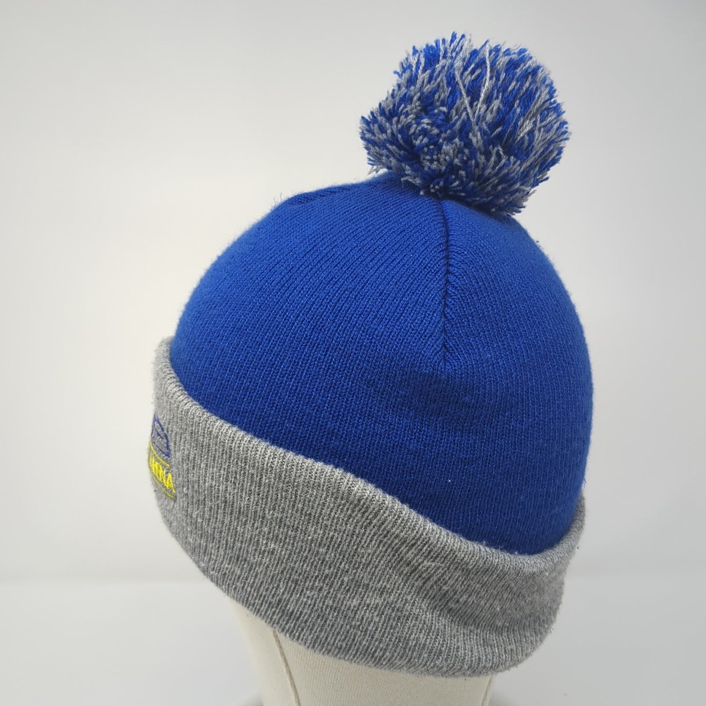 Wentzville Ice Arena Pom Pom Knit Beanie Hat Blue One Size Embroidered