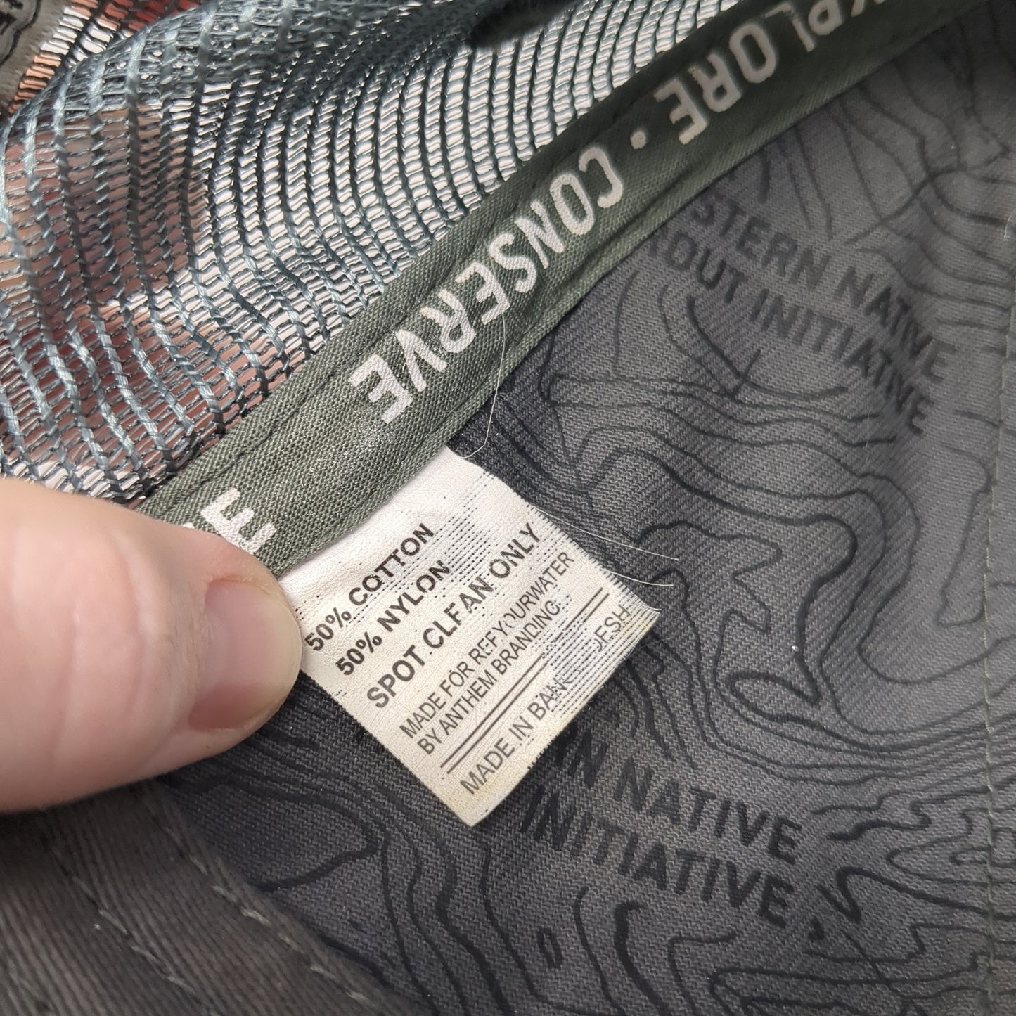 Westslope Cutthroat Patch Snapback Trucker Hat Gray One Size Mesh Back