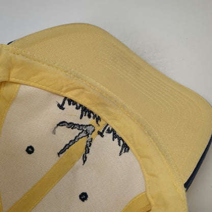 Town Talk Baseball Cap Yellow One Size Turkey Track Bear Strapback Cotton Hat