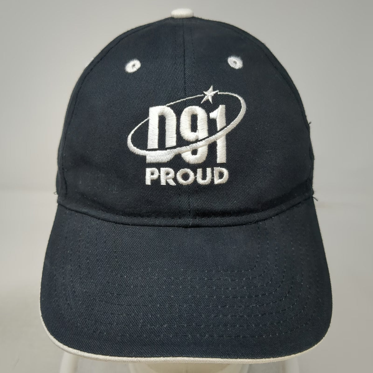 Hit Baseball Cap Black One Size Proud D91 Logo Sandwich Brim Embroidered Hat