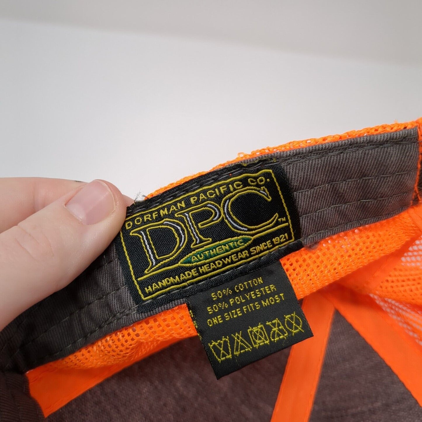 Dorfman Pacific Co Strapback Trucker Hat Multi OS Adjustable Mesh Back 6 Panel