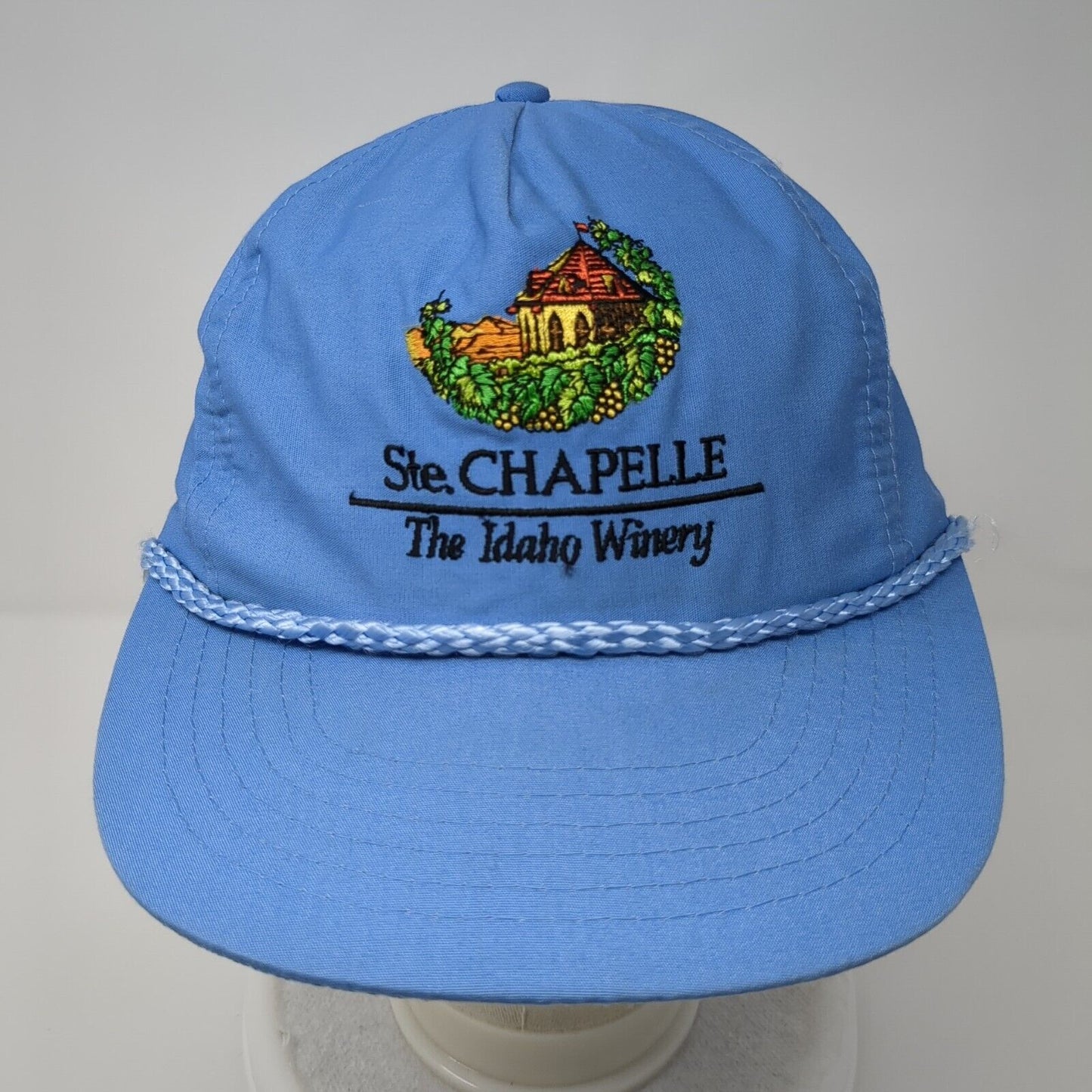 Ste. Chapelle The Idaho Winery Strapback Rope Hat Blue OSFA Embroidered