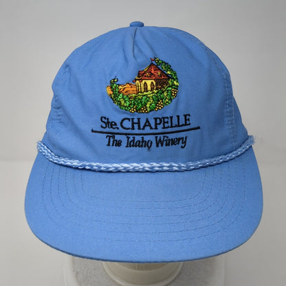 Ste. Chapelle The Idaho Winery Strapback Rope Hat Blue OSFA Embroidered