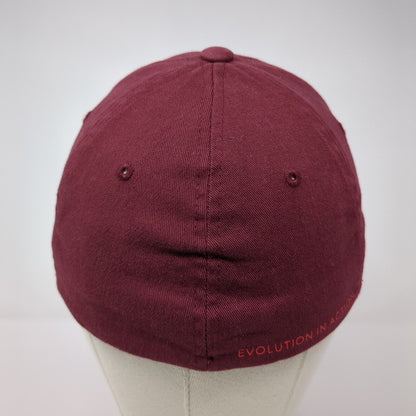Arc'Teryx Fitted Hat Red Size S-M Embroidered Skeleton Bird Logo Cotton Blend