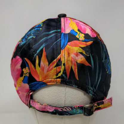 Unbranded Slideback Hat Multicolor OSFM Hawaiian Hibiscus Tropical Print Blank