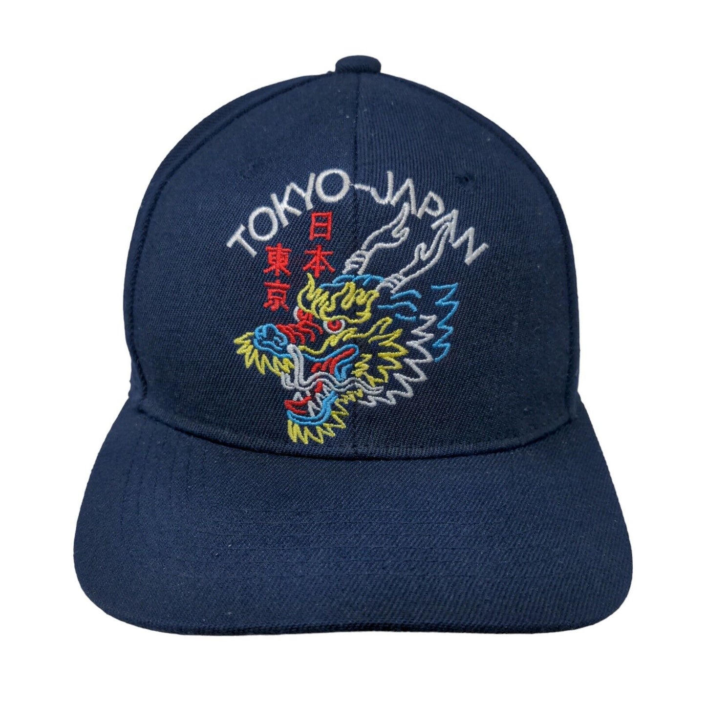 Tokyo Japan Dragon Snapback Hat Blue One Size Embroidered Ring Of Fire