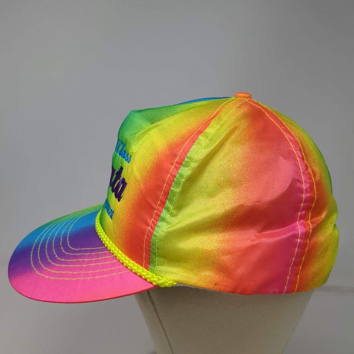 Otto 5 Panel Blue One Size Iwata Spray Equipment Neon Rope Nylon Rainbow Hat