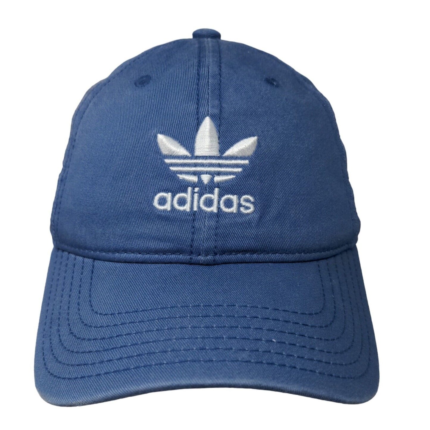 Adidas Men's Slideback Hat Blue Size OSFM Embroidered Trefoil Logo Cotton