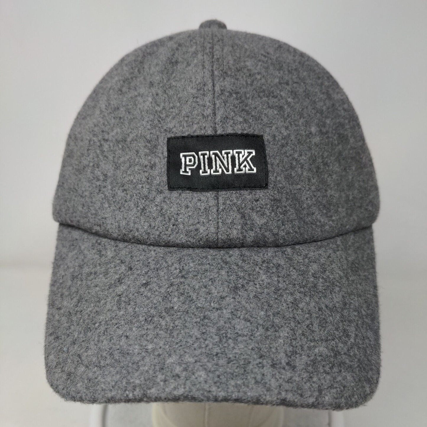 PINK Slideback Hat Gray One Size Adjustable Victoria's Secret 6 Panel