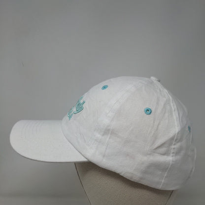 One & Only Palmilla Strapback Hat White OSFM Adjustable Embroidered Cotton