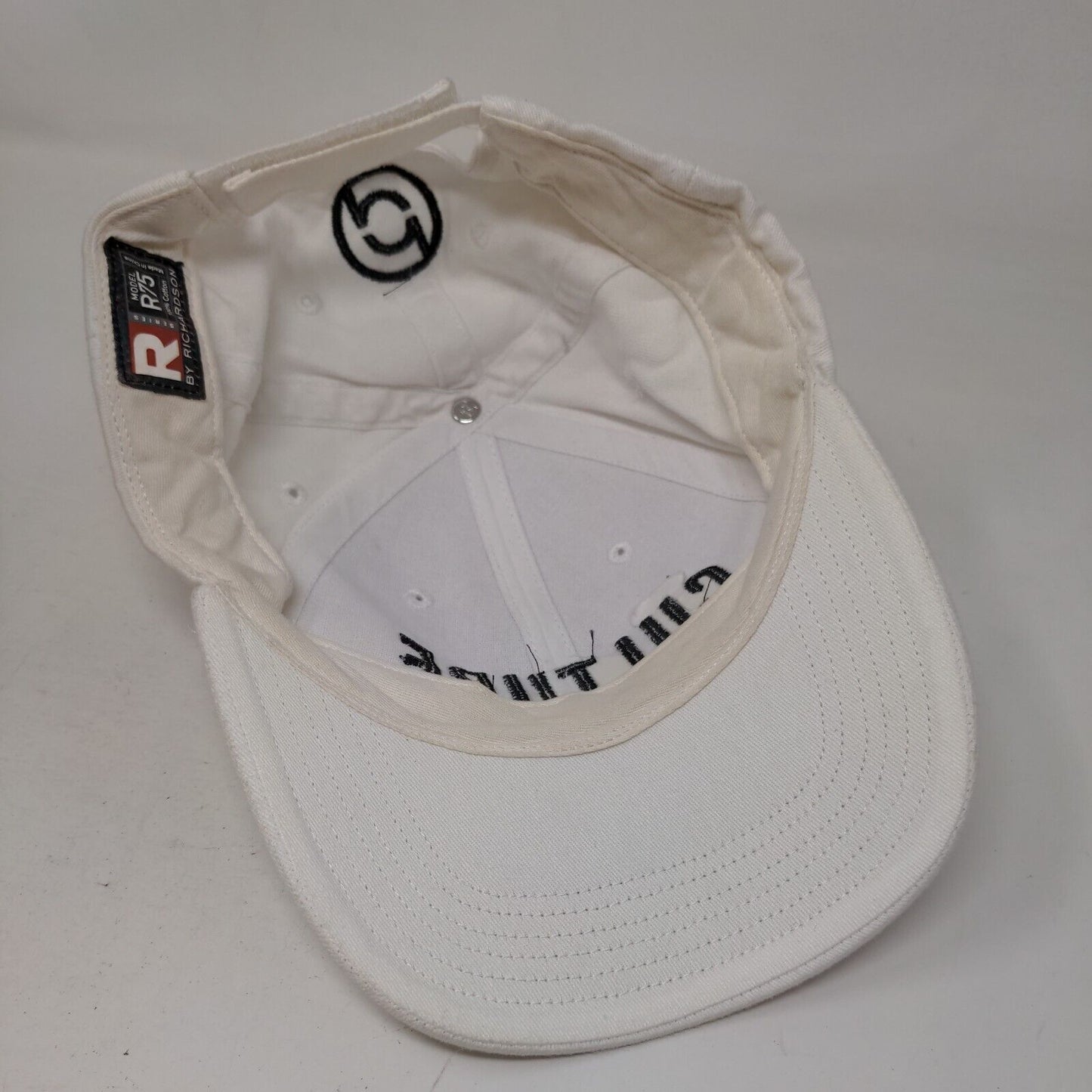 Culture Strapback Hat White One Size Adjustable Embroidered Richardson R75