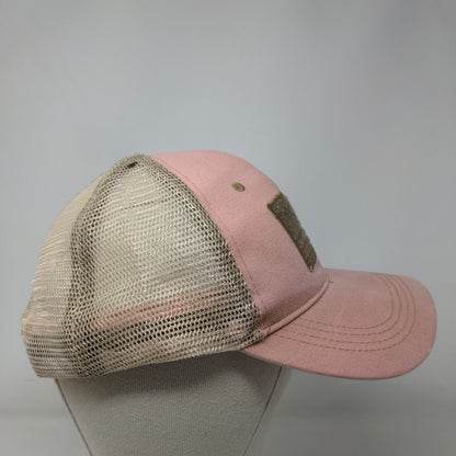 American Flag Snapback Mesh Back Trucker Hat Pink OSFM Highland Tactical