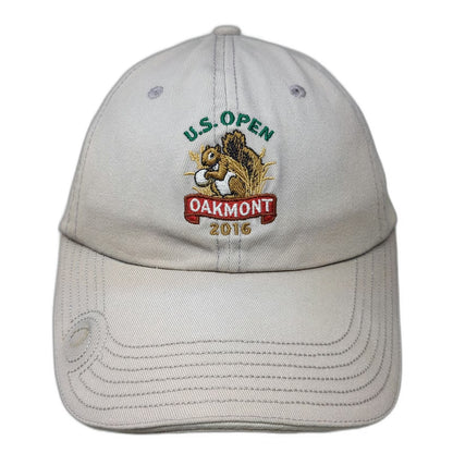 USGA Baseball Cap Gray One Size Slideback Oakmont 2016 US Open Member Golf Hat