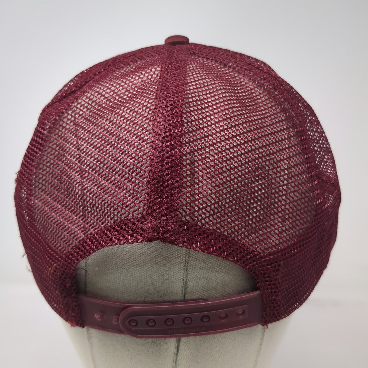 Trucker Hat Red One Size Mesh Back Snapback Rope Foam Front Ahntech Range
