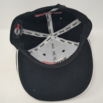 Saw Stop Strapback Hat Black One Size Adjustable Embroidered Outdoor