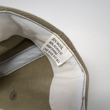Baseball Cap Beige One Size Clip A Phone Wool Blend Strapback Embroidered hat