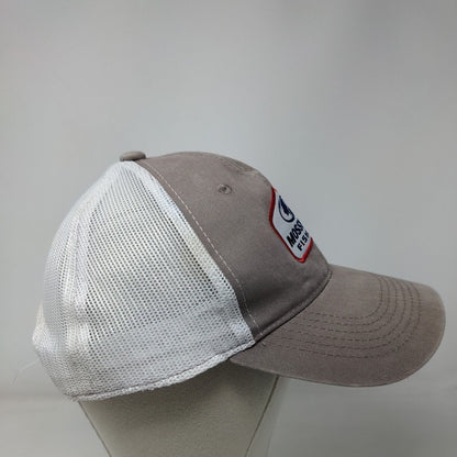 Mossy Oak Fishing Snapback Mesh Back Trucker Hat Tan OSFM Outdoor Cap