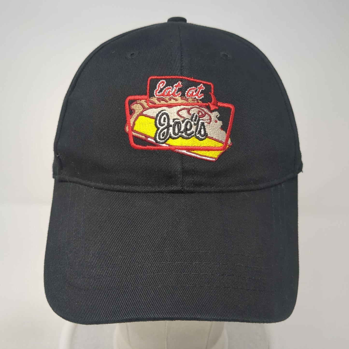 Eat At Joe's Strapback Hat Black One Size Solid Adjustable Cap America