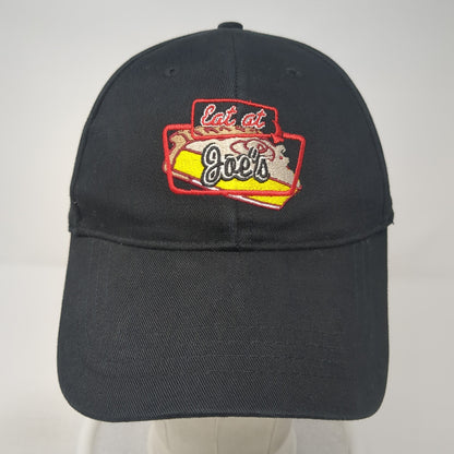 Eat At Joe's Strapback Hat Black One Size Solid Adjustable Cap America