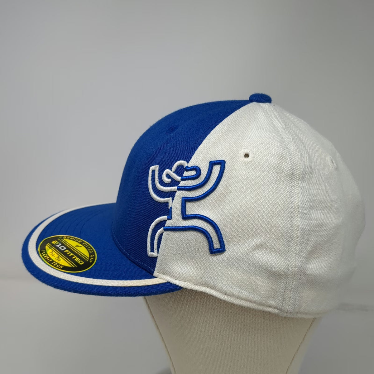 Hooey Baseball Cap Blue 7 5/8 210 Fitted Flexfit Embroidered Logo Character Hat