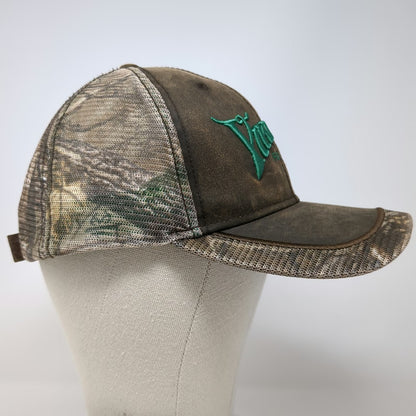 Viking Fire Protection Baseball Cap Brown One Size Camo Mesh USA Flag Patch Hat