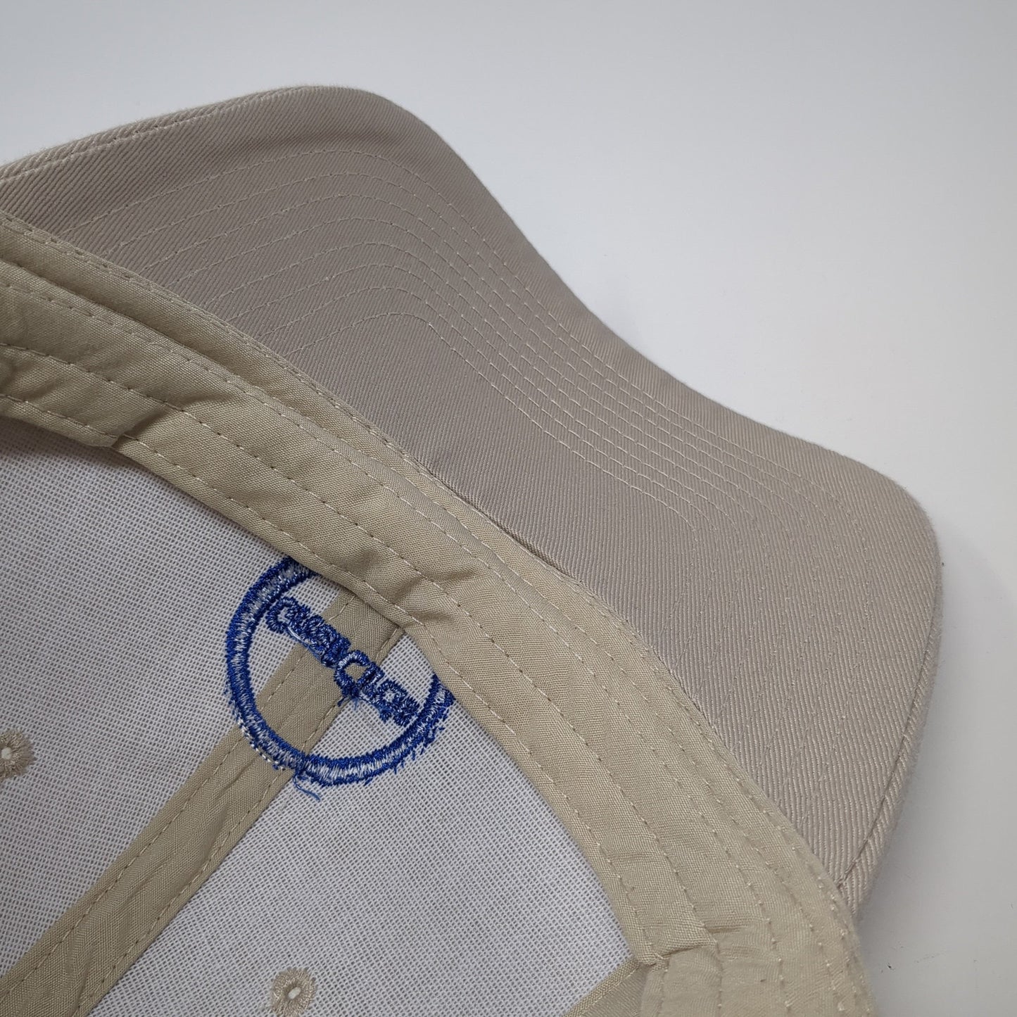 Great Circle Snapback Hat Beige One Size Solid Adjustable Embroidered