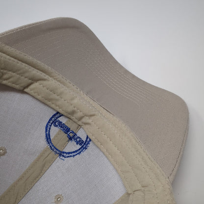 Great Circle Snapback Hat Beige One Size Solid Adjustable Embroidered