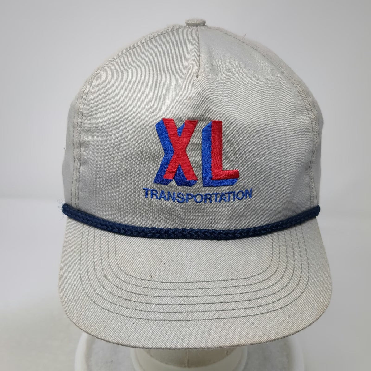 5 Panel Gray Hat One Size XL Transportation Trucking Rope Snapback Made in USA