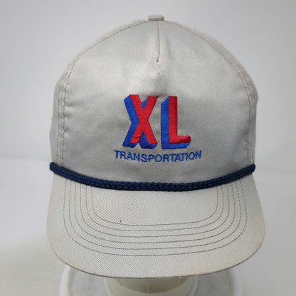 5 Panel Gray Hat One Size XL Transportation Trucking Rope Snapback Made in USA